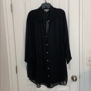 Extra long Black blouse